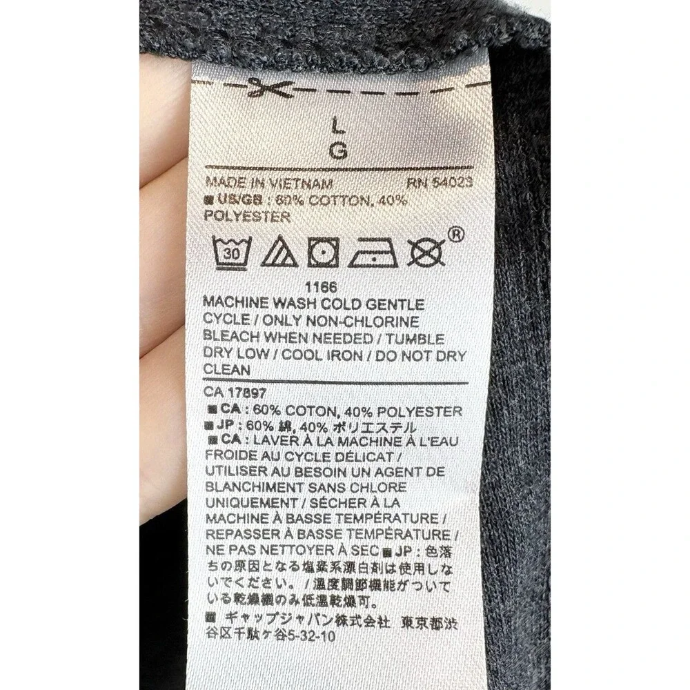 Banana Republic Men's Henley Shirt Long Sleeve Grey Sz Large